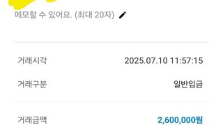 입금 잘 받았어요